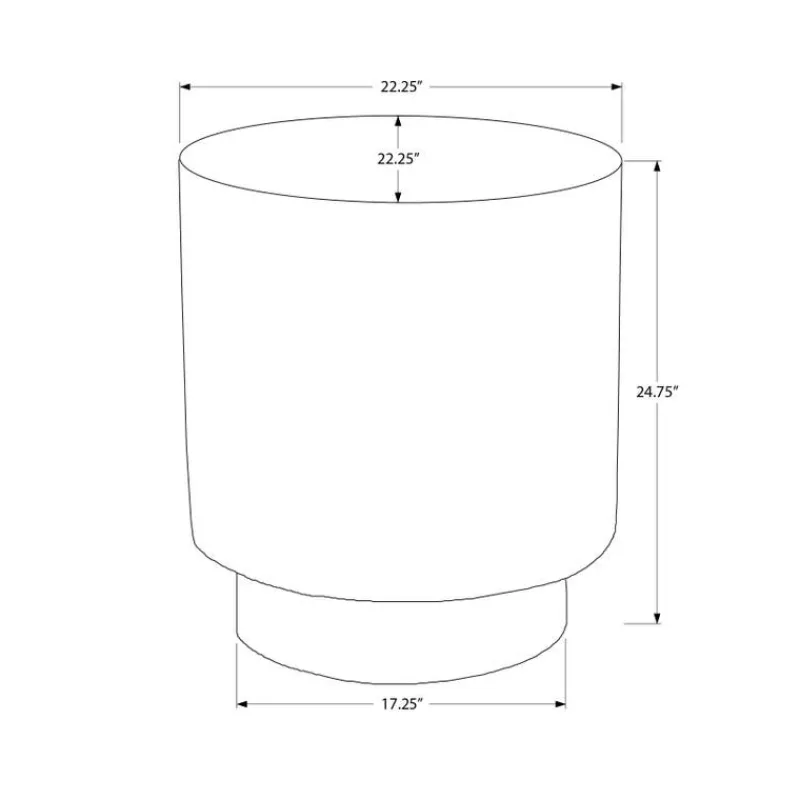 Monarch 25"H Indoor or Outdoor Accent Table -