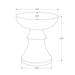 Monarch 25"H Indoor or Outdoor Accent Table -