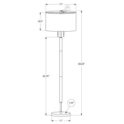 Monarch 60"H Metal Floor Lamp
