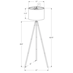 Monarch 63"H Metal Floor Lamp