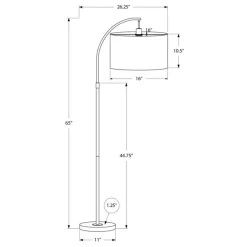 Monarch 65"H Metal Floor Lamp