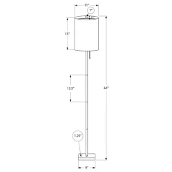 Monarch 62"H Metal Floor Lamp
