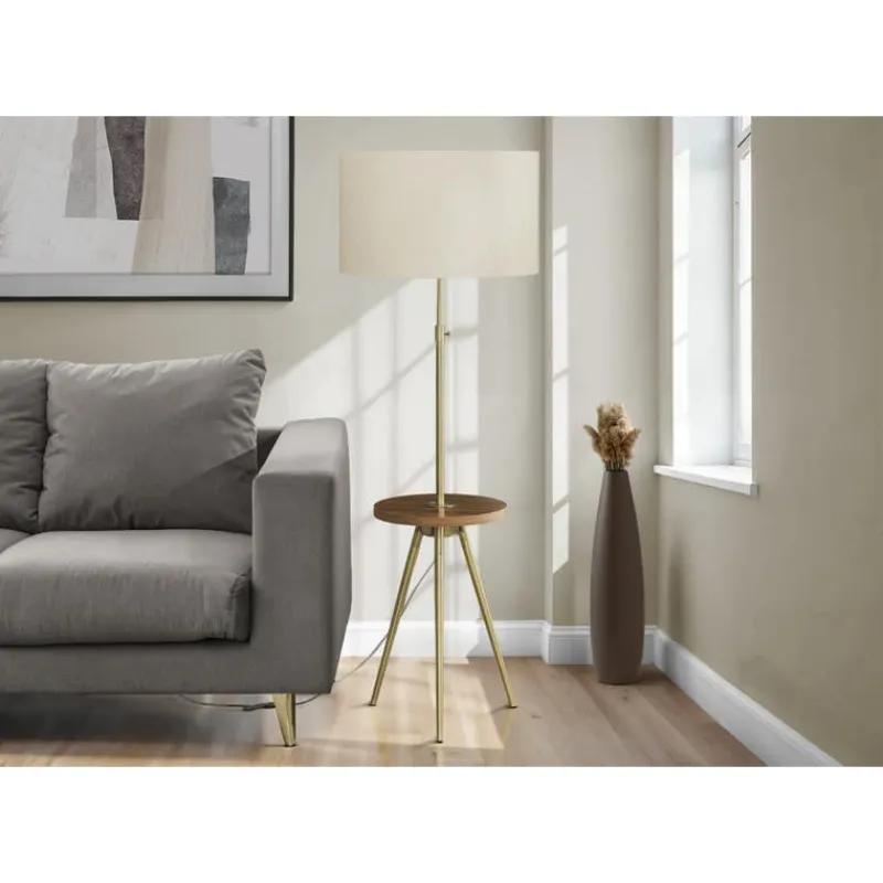 Monarch 63"H Metal Floor Lamp with USB Ports