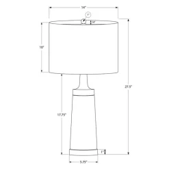 Monarch 28"H Metal Table Lamp