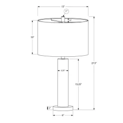 Monarch 28"H Metal Table Lamp