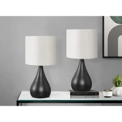 Monarch 18"H Metal Table Lamp (2pcs)