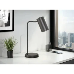 Monarch 18"H Metal Table Lamp with USB Ports