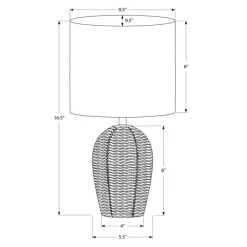 Monarch 17"H Rattan Table Lamp