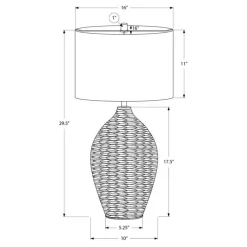 Monarch 30"H Rattan Table Lamp