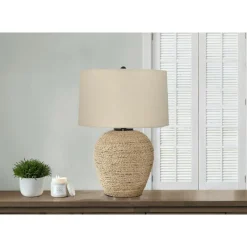Monarch 25"H Rattan Table Lamp