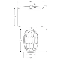 Monarch 24"H Resin Table Lamp