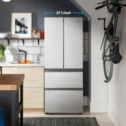 Haier 14,5 Cu Ft 28 In Refrigerator Bottom Freezer, French door - QJS15HYRFS