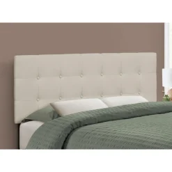 Monarch Headboard - full size - button tufted / upholstered panel - linen-look -