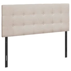 Monarch Headboard - full size - button tufted / upholstered panel - linen-look -