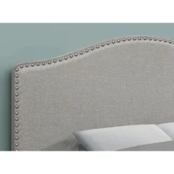 Monarch Headboard - full size - nailhead trim / arched top / upholstered panel - -