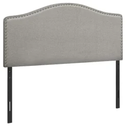 Monarch Headboard - full size - nailhead trim / arched top / upholstered panel - -
