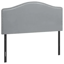 Monarch Headboard - full size - nailhead trim / arched top / upholstered panel - -