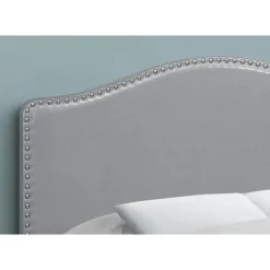 Monarch Headboard - full size - nailhead trim / arched top / upholstered panel - -