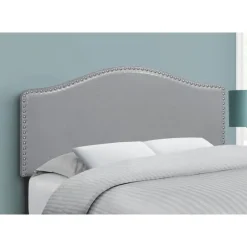 Monarch Headboard - full size - nailhead trim / arched top / upholstered panel - -