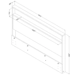 Meubles South Shore Headboard with Storage Shelf (54