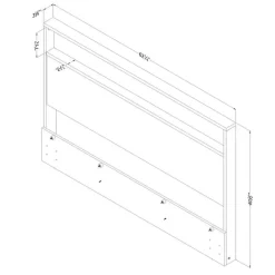 Meubles South Shore Headboard With Storage Shelf (54