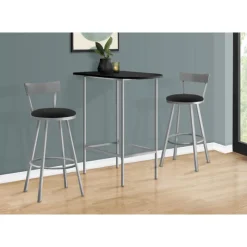 Monarch Home bar - 24"x 36" / / silver metal spacesaver -