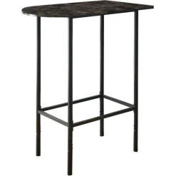 Monarch Home bar - 24"x 36" / marble / charcoal metal -