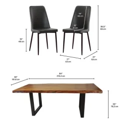84-Inch Table with 4 Chairs