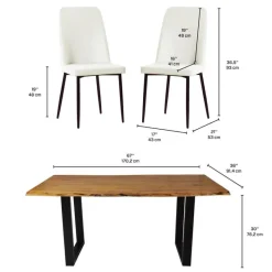 67-Inch Table with 4 Chairs