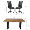 67-Inch Table with 4 Chairs - Black