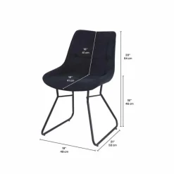 67-Inch Table with 4 Chairs - Black