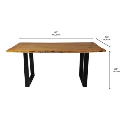 67-Inch Table with 4 Chairs - Black