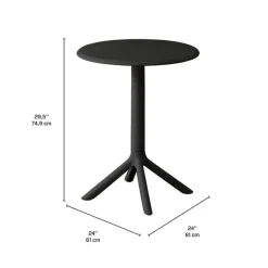 Indoor/Outdoor Resin Round Dining Table –