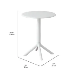 Indoor/Outdoor Resin Round Dining Table –