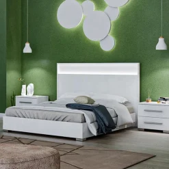 King Bed and Headboard with Lights (78'')