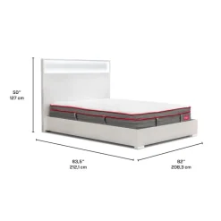 King Bed and Headboard with Lights (78'')