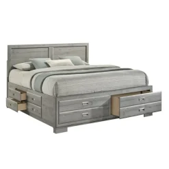 King Bed with Drawers & Headboard - 78"