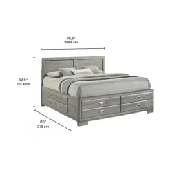 King Bed with Drawers & Headboard - 78