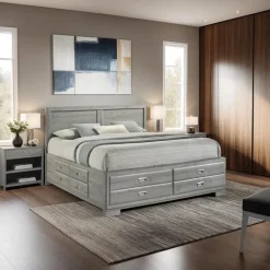 King Bed with Drawers & Headboard - 78