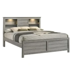 King Bed with Multifunctional Headboard with Speakers - 78"