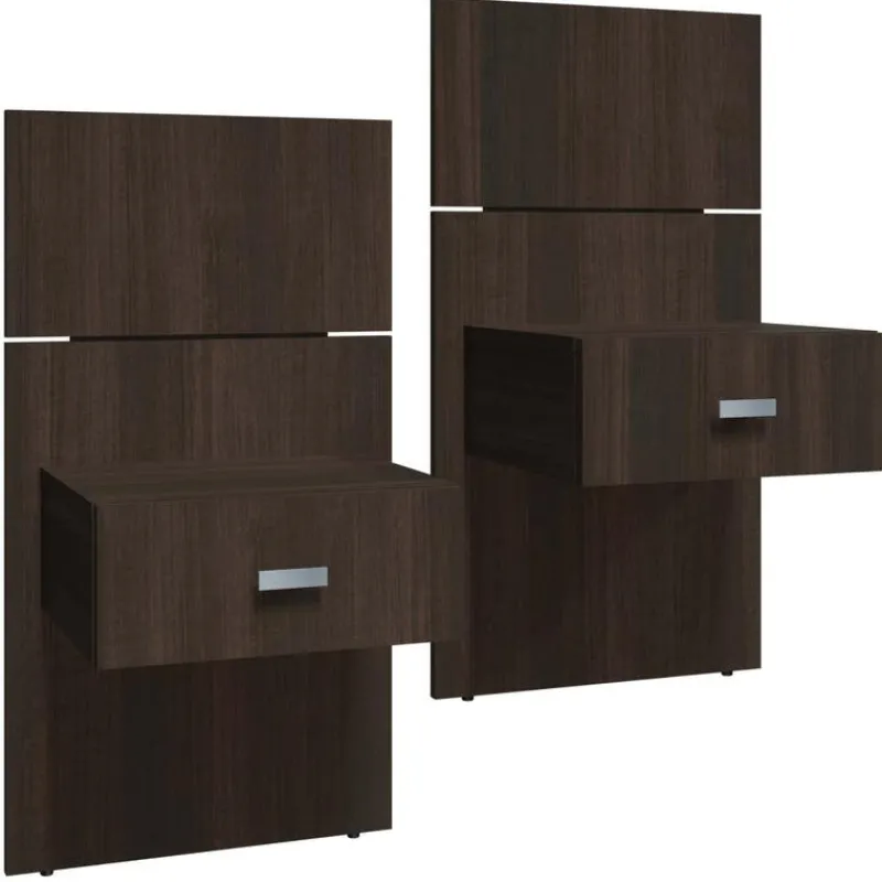 SUA-V King Bed with Wall Units and Nightstands (78")