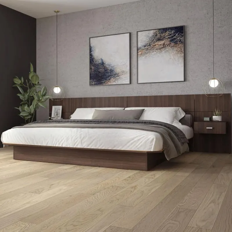 SUA-V King Bed with Wall Units and Nightstands (78")