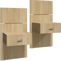 SUA-V King Bed with Wall Units and Nightstands (78