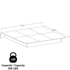 SUA-V King Platform Bed (78")