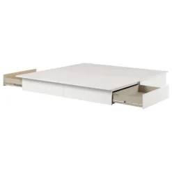 Meubles South Shore King Platform Bed with 2-Drawer Storage (78