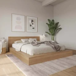 Nexera King Platform Bed with Headboard (78") -