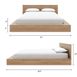 Nexera King Platform Bed with Headboard (78