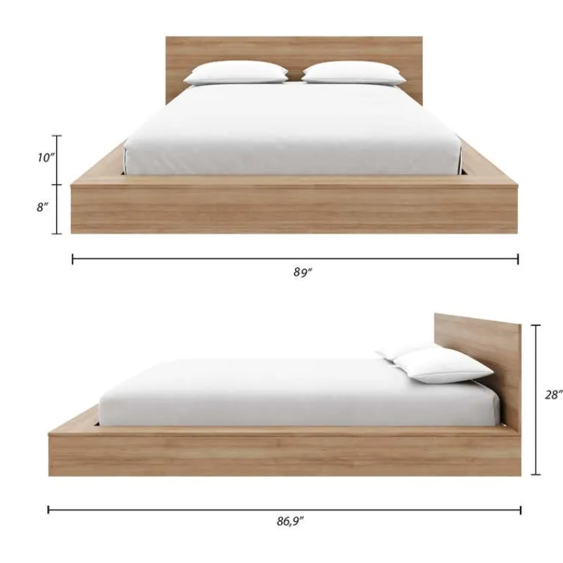 Nexera King Platform Bed with Headboard (78") -
