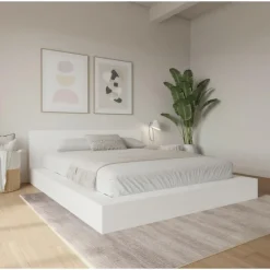 Nexera King Platform Bed with Headboard (78