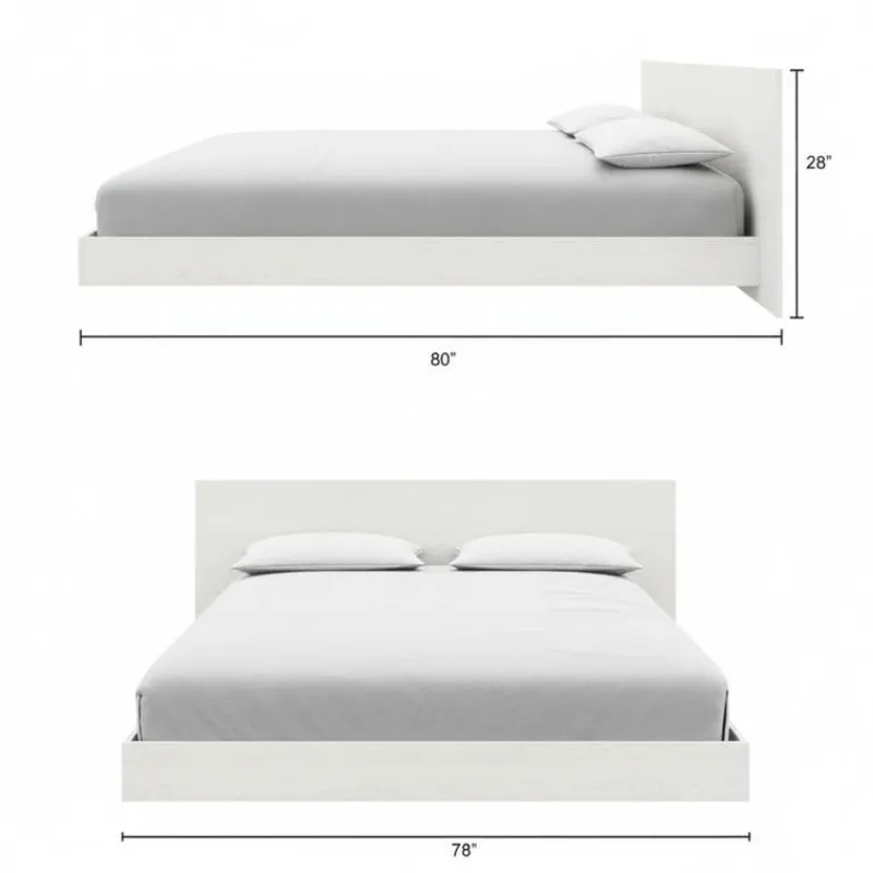 Nexera King Platform Bed with Headboard (78") -